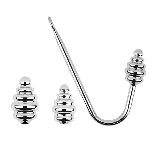 Anal Ribbed Hook 8826 Screw-in GreatBenefit Set 1202